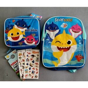 PINK FONG Kids's Baby Shark Backpack & Lunch Tote/2 pc Set -- NEW w/Tags!!!